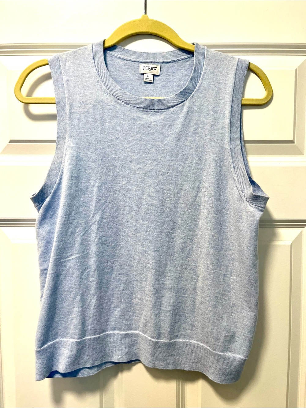 J. Crew Pale Blue Sleeveless Knit Tank - large